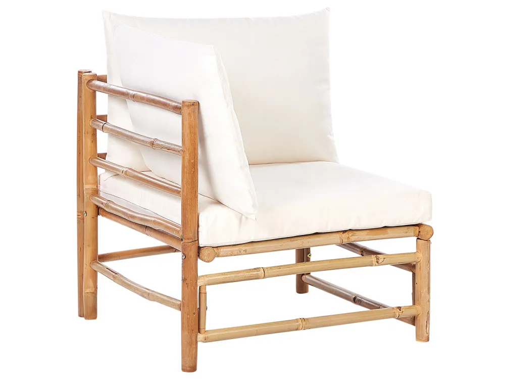 Sedia Pieghevole Set di divani CERRETO Legno di bambù Bianco macchiato
