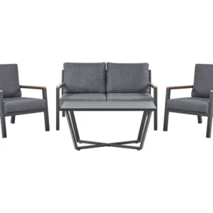 Sedia Pieghevole Set di divani DELIA Alluminio Grigio