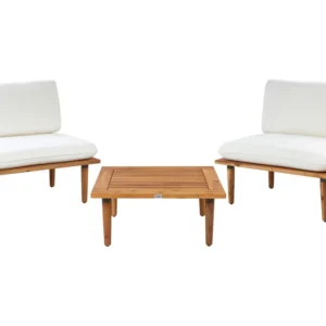 Sedia Pieghevole Set di divani FRASCATI Legno d'acacia certificato FSC® Bianco unto