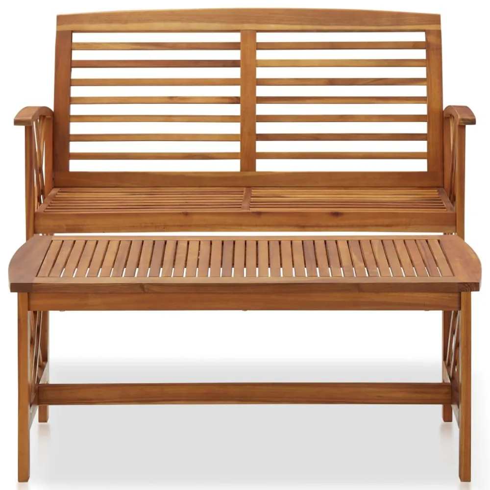Sedia Pieghevole Set Divani da Giardino 2 pz Legno Massello di Acacia
