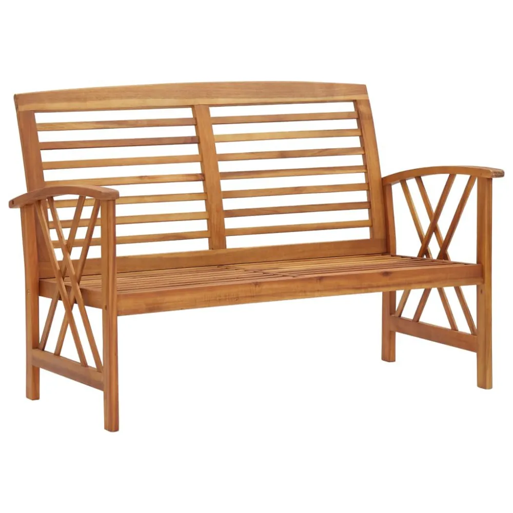 Sedia Pieghevole Set Divani da Giardino 2 pz Legno Massello di Acacia