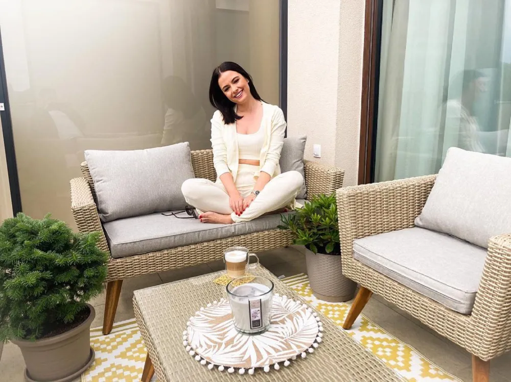 Sedia Pieghevole Set di divani VITTORIA Rattan sintetico Grigio