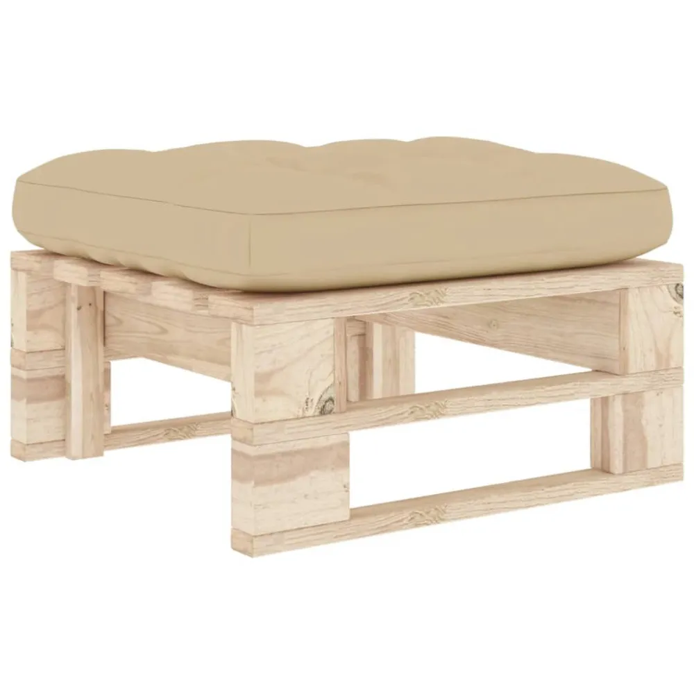 Sedia da Terrazzo Ottomana da Giardino Pallet Legno di Pino Impregnato