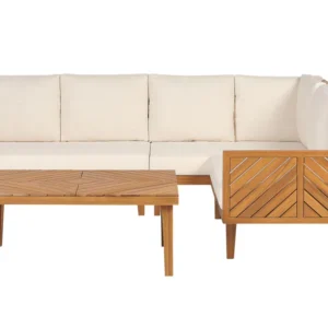 Set di divani BARATTI Legno d'acacia Beige limpido Sinistra Legno Massello
