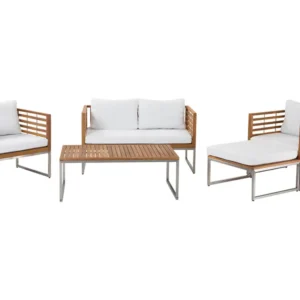 Set di divani BERMUDA Legno d'acacia Legno evidente