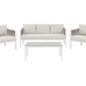 Set di divani BORELLO Alluminio Bianco Materiale Alluminio Anodizzato