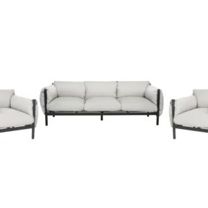 Set di divani ESPERIA Alluminio Grigio con Rivestimento Tessuto