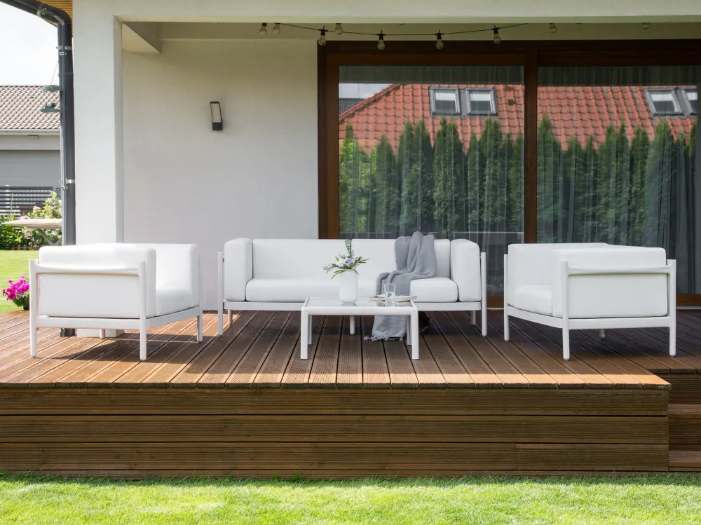 Set di divani FERRETTI Materiale sintetico Beige limpido