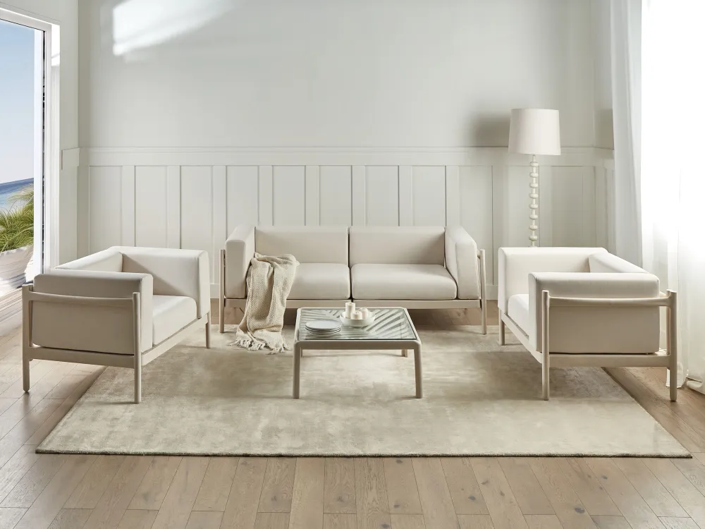 Set di divani FERRETTI Materiale sintetico Beige limpido