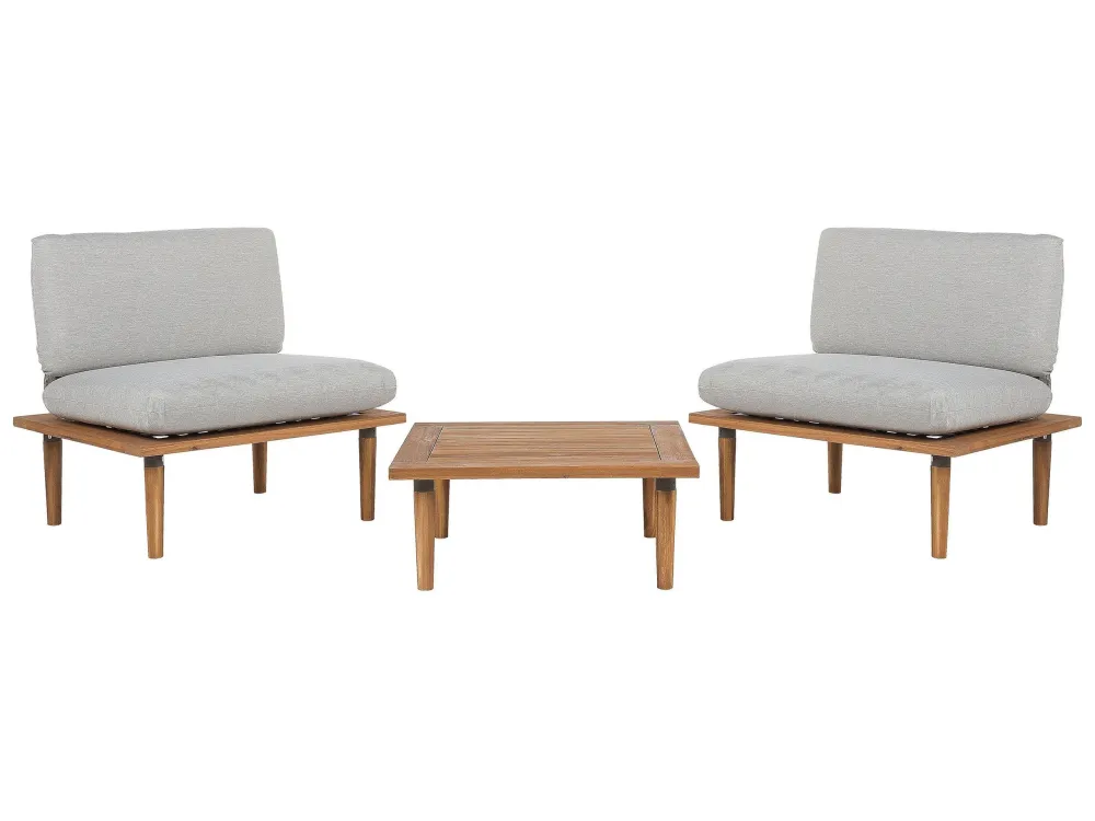 Set di divani FRASCATI Legno d'acacia certificato FSC® Grigio evidente