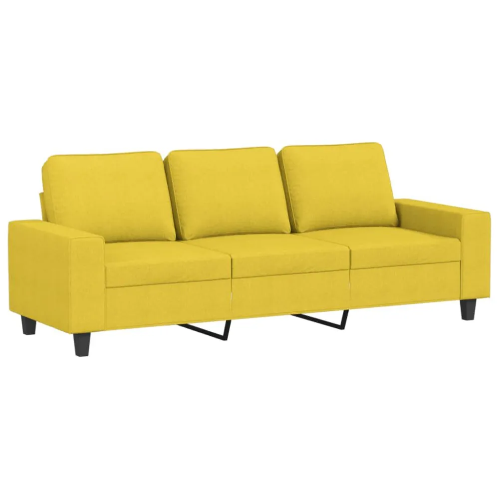Set di Divani 3 pz Giallo Evidente Tessuto