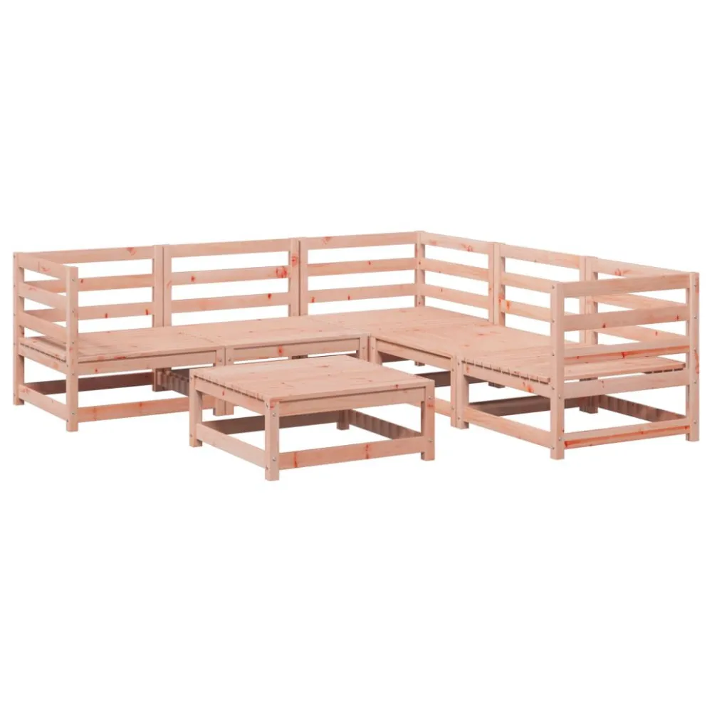 Set Divani da Giardino 6 pz Legno Massello Abete Douglas Easy Storage
