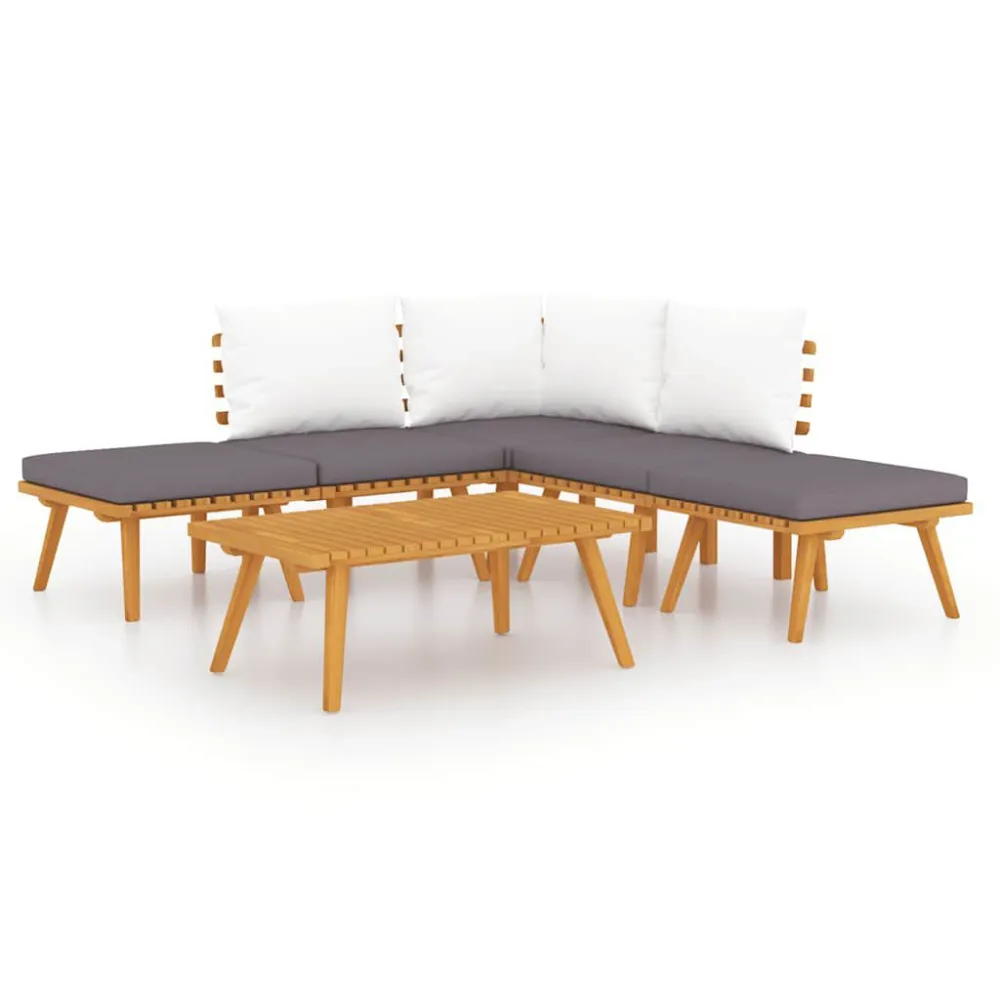 Set Divani da Giardino 6 pz Legno Massello di Acacia - Impermeabile e UV Resistente