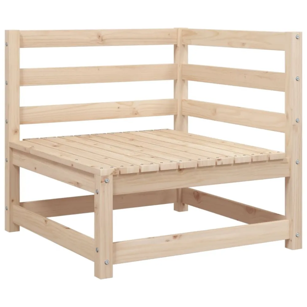 Set Divani da Giardino 8 pz Legno Massello di Pino con Schienale Regolabile