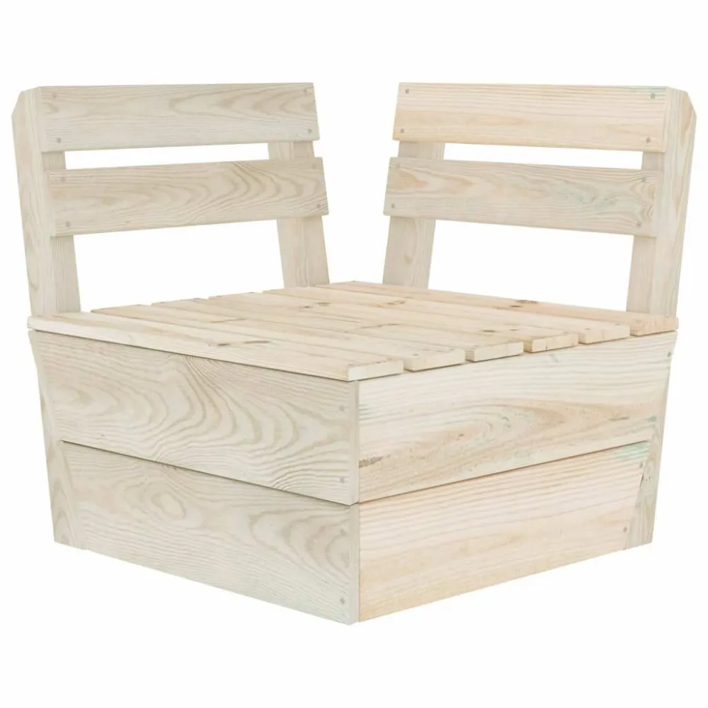 Set Divani da Giardino su Pallet 6 pz Legno Abete Impregnato per Giardino e Spiaggia