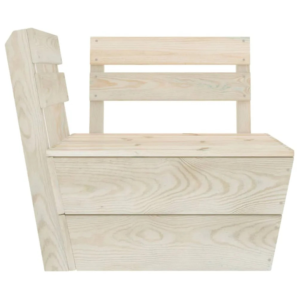 Set Divani da Giardino su Pallet 4 pz Legno Abete Impregnato per Giardino e Spiaggia
