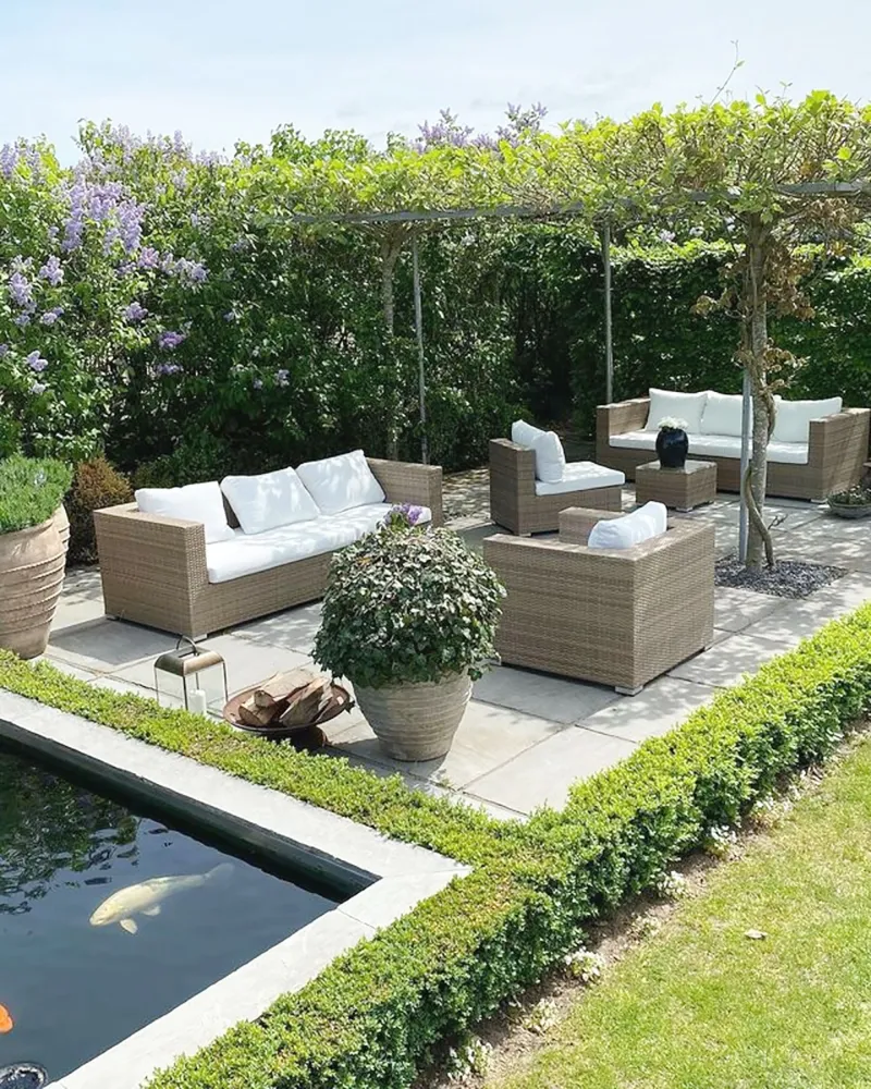 Set di divani MAESTRO Rattan sintetico Marrone limpido