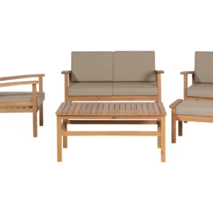 Set di divani MANILA Legno d'acacia certificato FSC® Legno limpido Materiale Alluminio Anodizzato