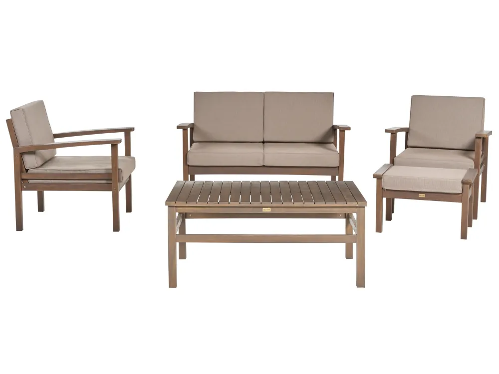 Set di divani MANILA Legno d'acacia Legno fosco
