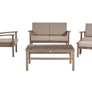 Set di divani MANILA Legno d'acacia Legno nero