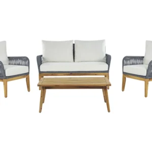 Set di divani MERANO Legno d'acacia Bianco unto