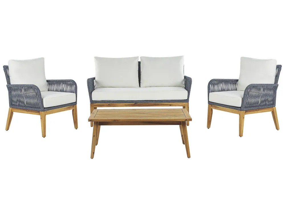 Set di divani MERANO Legno d'acacia Bianco unto