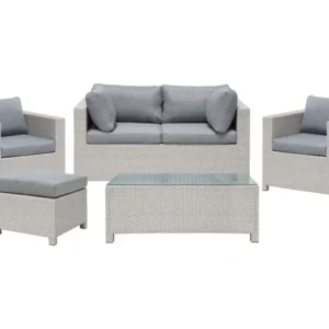 Set di divani MILANO Rattan sintetico Grigio palese