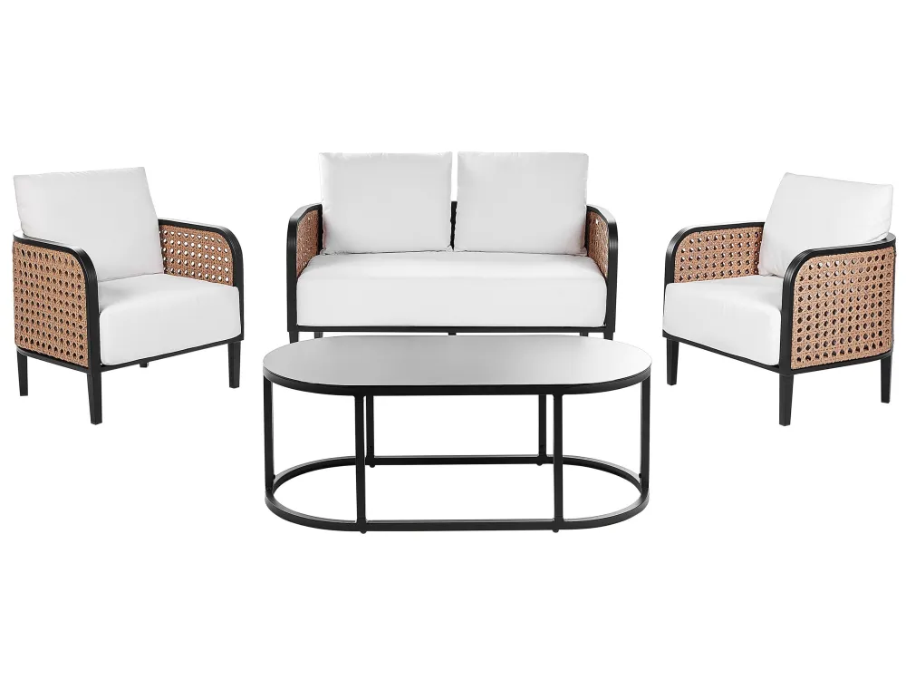 Set di divani MONTEFALCO Alluminio Bianco con Struttura Acciaio