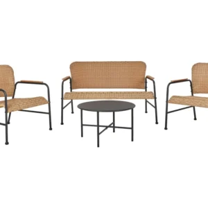 Set di divani OFANTO Rattan sintetico Naturale per Giardino e Spiaggia