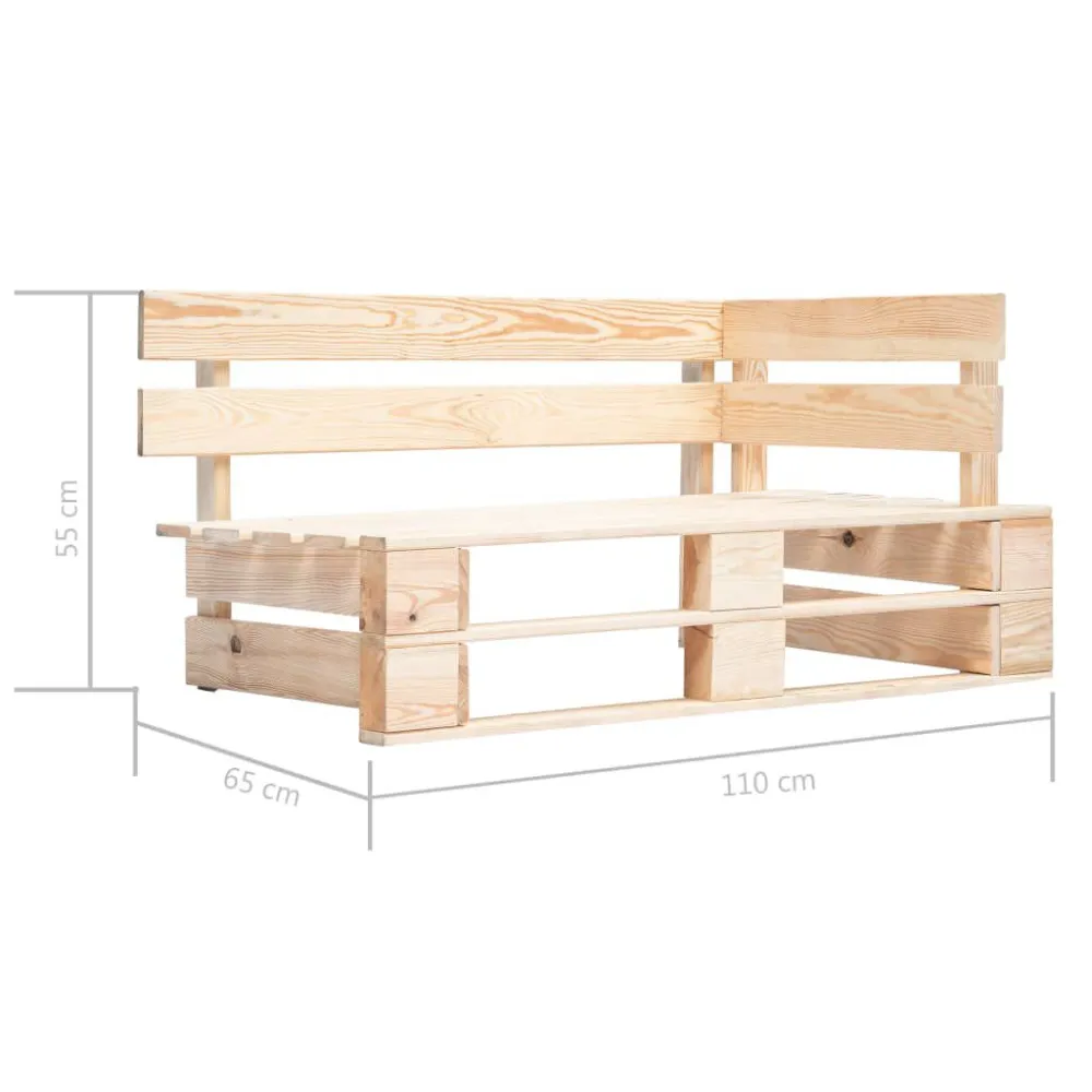 Set Divani Pallet con Cuscini 6 pz Pino Impregnato con Rivestimento Tessuto