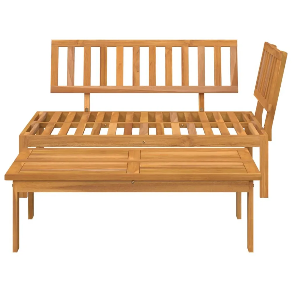 Set Divani Pallet da Giardino 2pz Legno Massello di Acacia con Struttura Acciaio