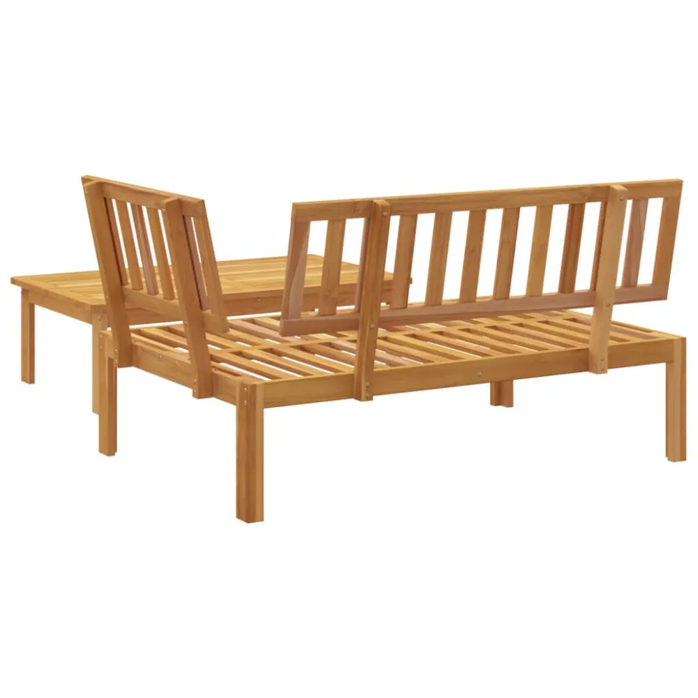 Set Divani Pallet da Giardino 2pz Legno Massello di Acacia con Struttura Acciaio