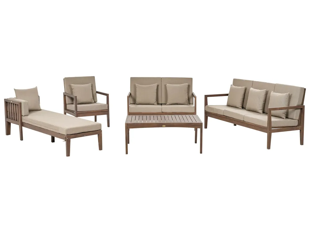 Set di divani PATAJA Legno d'acacia certificato FSC® Legno nero