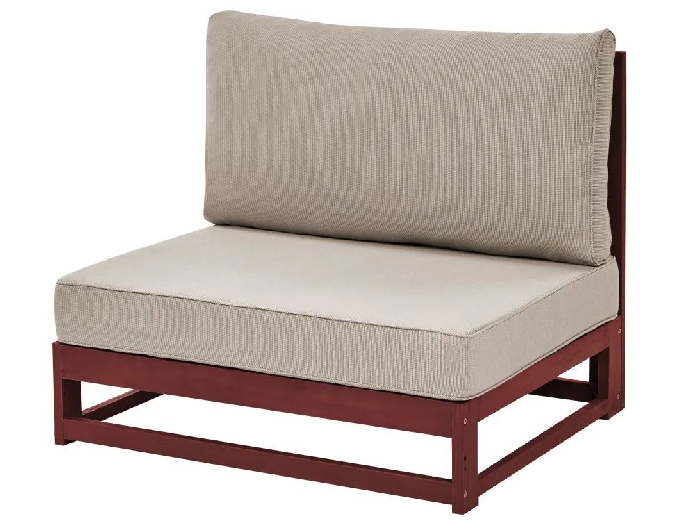 Set di divani TIMOR Legno d'acacia Rosso nero
