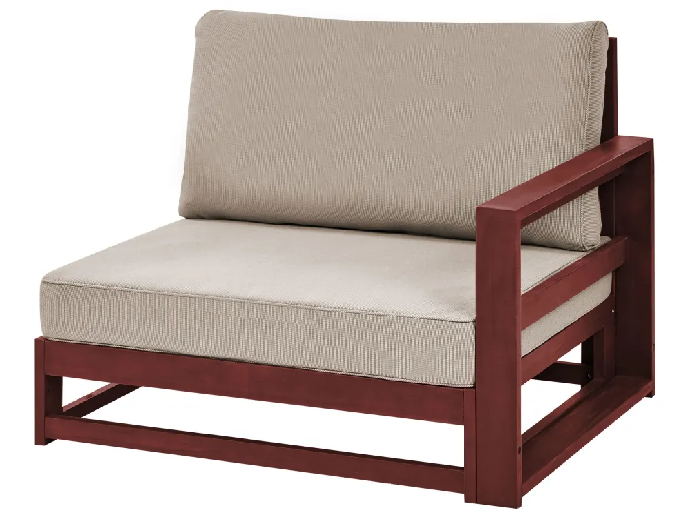 Set di divani TIMOR Legno d'acacia Rosso nero