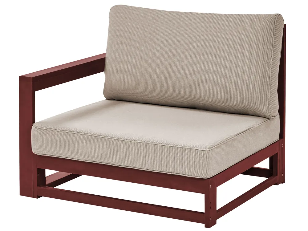 Set di divani TIMOR Legno d'acacia Rosso ombroso Reversibile Easy Storage