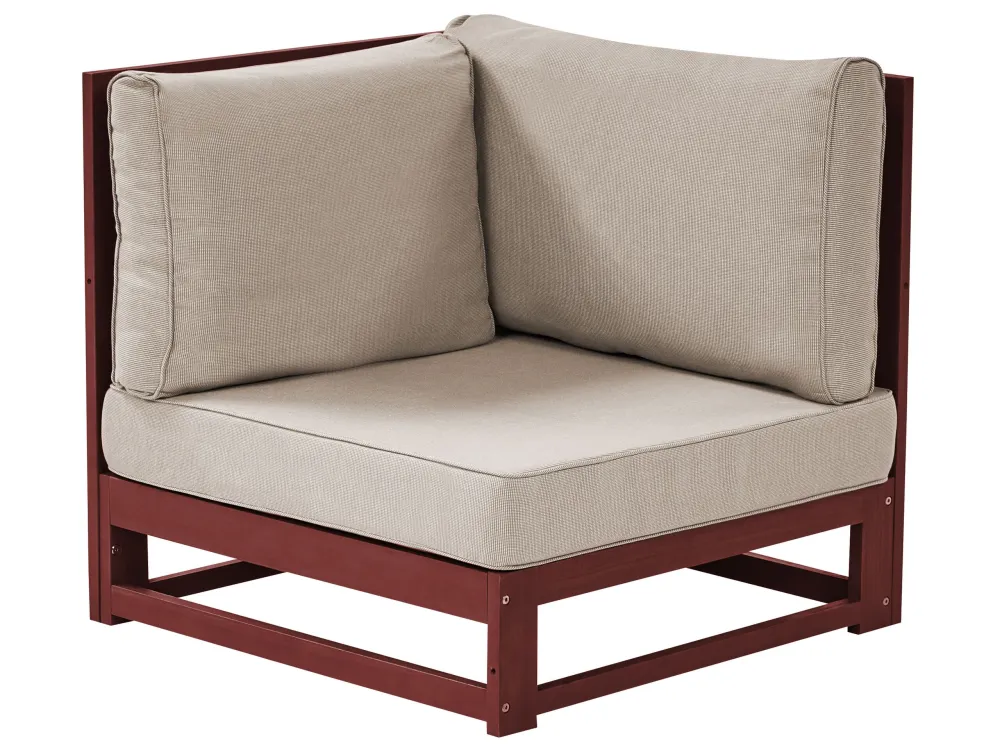 Set di divani TIMOR Legno d'acacia Rosso ombroso Reversibile Easy Storage