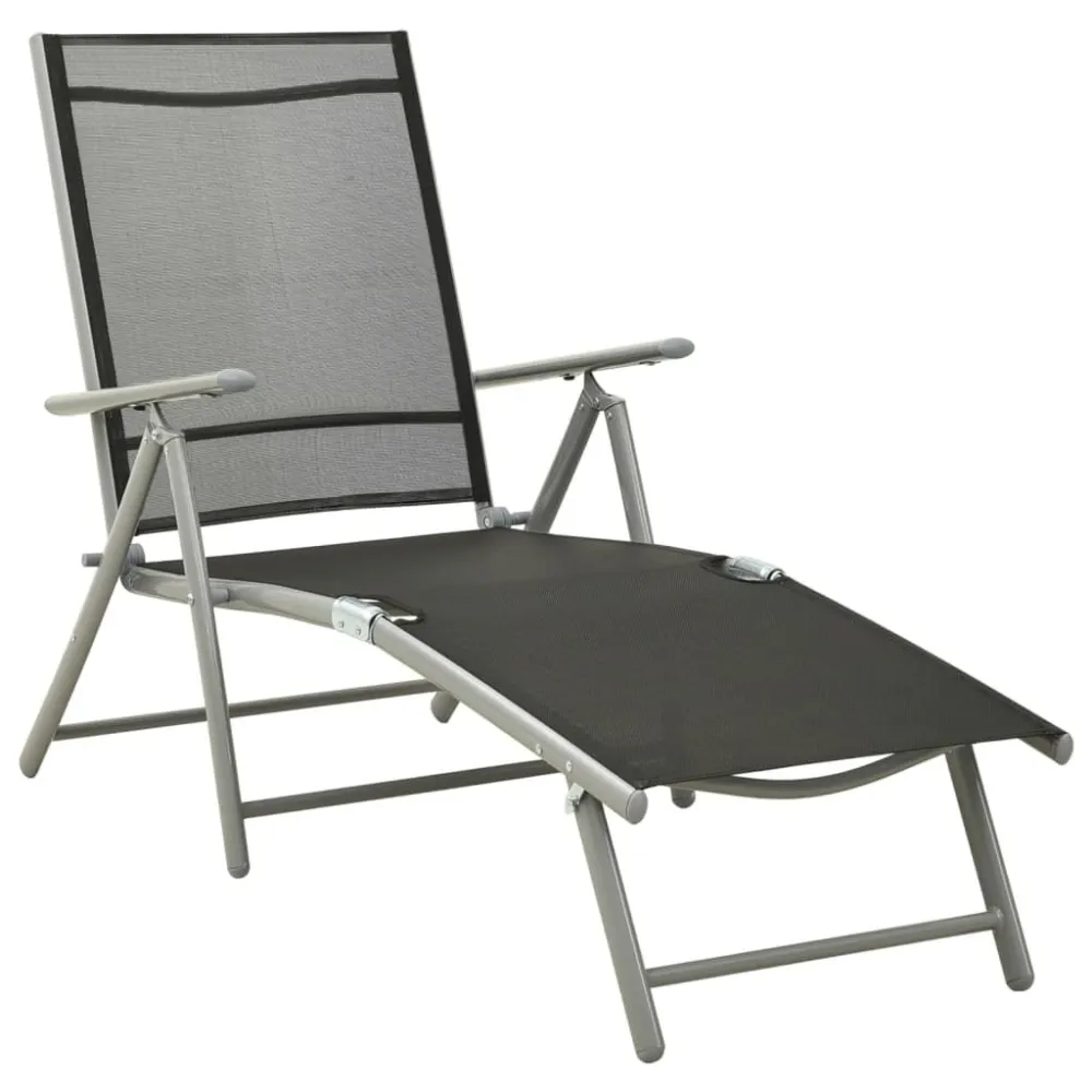 Set per Divani da Giardino 9 pz Nero e Argento con Portabicchiere Integrato