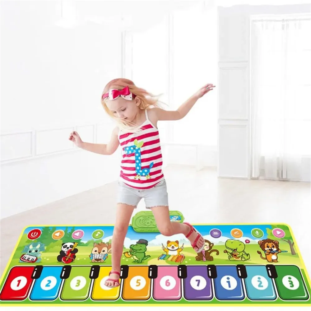 MelodyDance | Divertimento musicale - Tappeto da gioco pianoforte con 8 suoni di strumenti per bambini piccoli