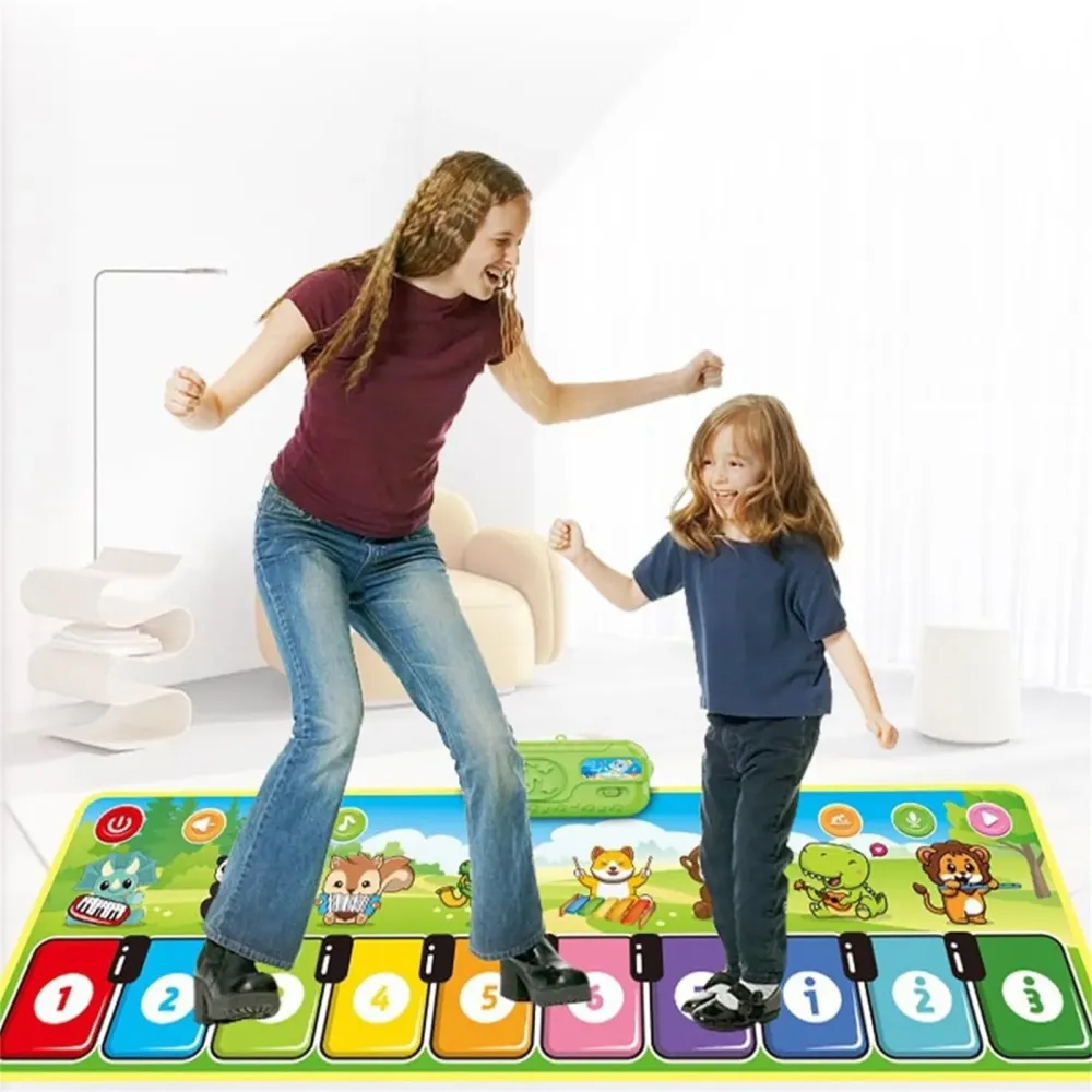 MelodyDance | Divertimento musicale - Tappeto da gioco pianoforte con 8 suoni di strumenti per bambini piccoli