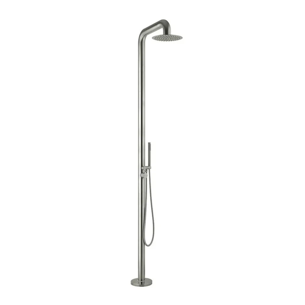 Colonna doccia acciaio inox 316, miscelatore, soffione 250cm e doccino