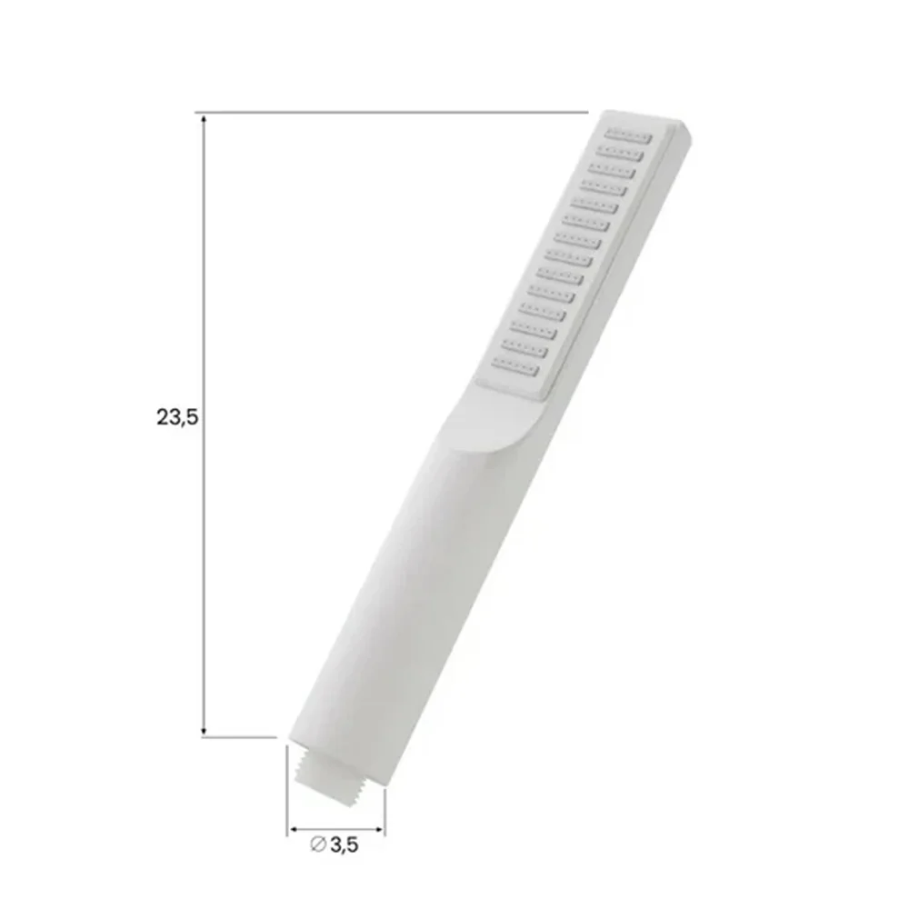 Doccino monogetto quadrato ABS Bianco H. 23,5 cm Aqua Collection - DocciaGo