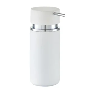 ZELLER dispenser sapone gomma ceramica bianco ø 6,6x16 cm