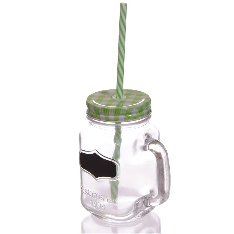 Vintage Mason Drinking Jars Lids & Straws