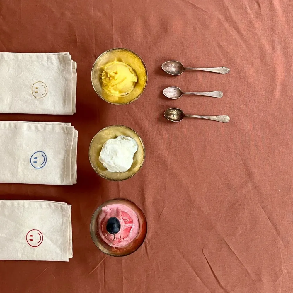 Midnatt Napkin Set Happy