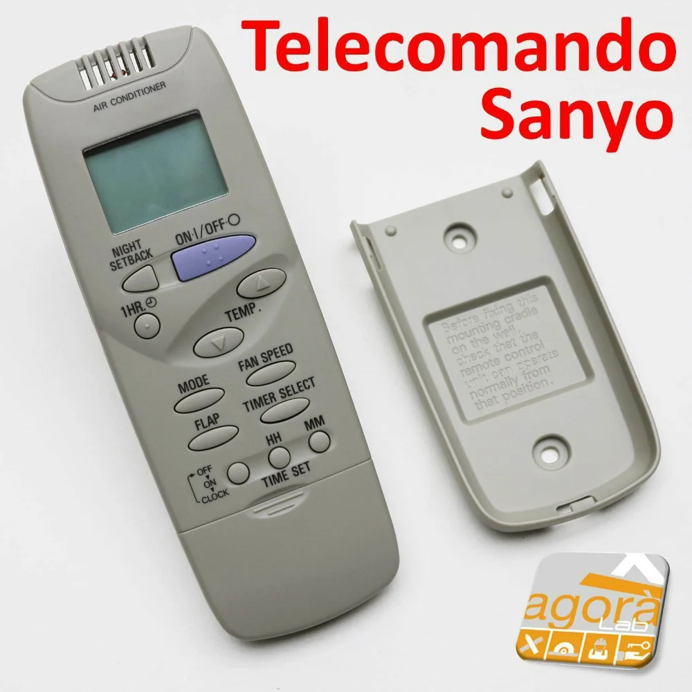 TELECOMANDO SANYO AIR RCS-6HPN4E-G ARIA CONDIZIONATA CLIMA MULTIFUNZIONE SET MOD.