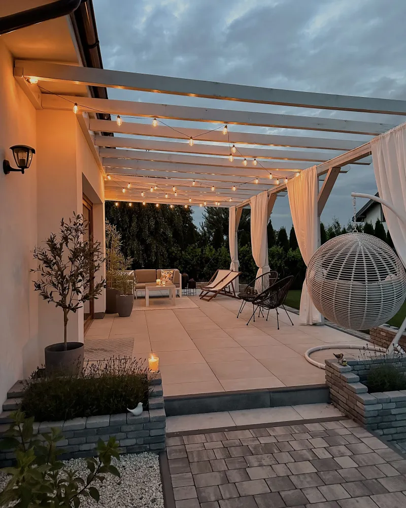 Impermeabile Outdoor String Tiepido White Smart LED Lights App 15 Bulbs ITILLEQ