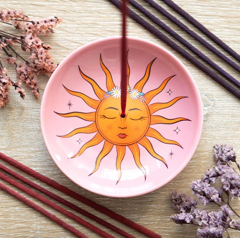 Piattino Porta Incenso Sole | Kit Completo di Installazione