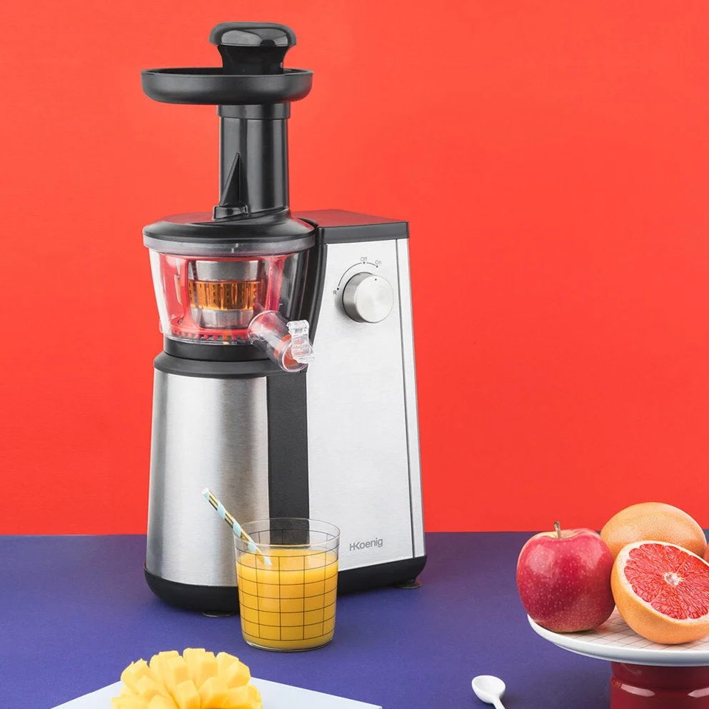 Ⓜ️🔵🔵🔵 H.Koenig GSX12 - Estrattore di succo verticale freddo, tecnologia di spremitura delicata con velocità lenta ed elich...