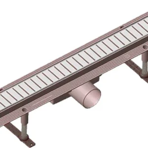 CANALETTA PER DOCCIA CON GRIGLIA cm 76 x 5,3 x 4,2 + 75 x 4,6 x 1,4